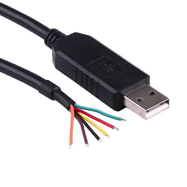 Suamdoen FT232RL USB to 3.3V TTL Serial Converter Cable - 6FT, End Stripped, Compatible with TTL-232R-3V3-WE for Flash Programming