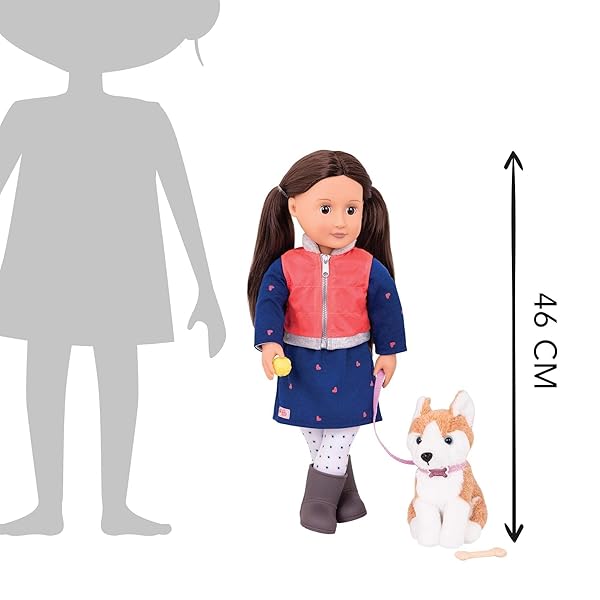 Our Generation Our Generation Leslie and Pet Husky Accessories for 18 Inch Dolls Ideal for Girls Ages 3 and Up - View 7 of 7