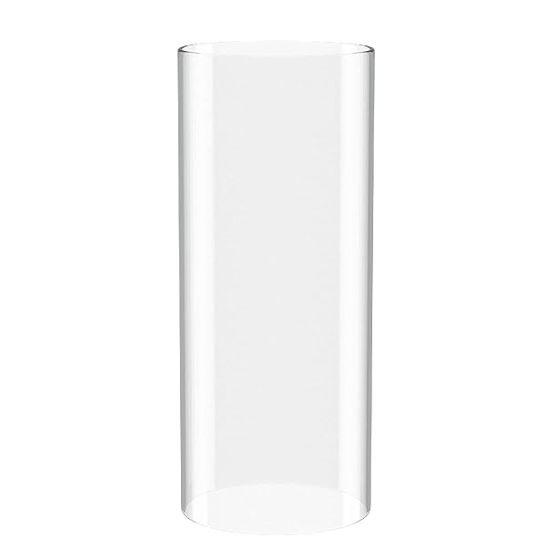 SUNWO SUNWO Borosilicate Glass Candle Holder Clear Hurricane Design 4 Inch Diameter 10 Inch Height Perfect for Home Decor
