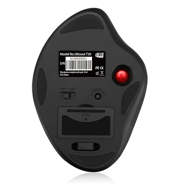 Adesso Adesso iMouse T30: Wireless Ergonomic Thumb Trackball Mouse with 7 Programmable Buttons & 5 DPI Levels - View 4 of 10