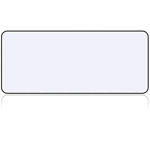 "Qisan Large Gaming Mouse Pad 31.5"x11.8" - Anti-Slip Desk Mat for PC & Laptop | Perfect Keyboard Pad in White"