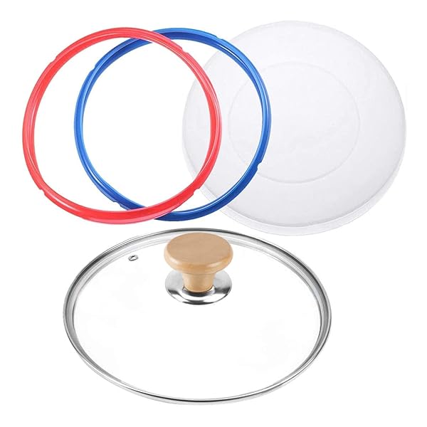 OYSIR 9-Inch Tempered Glass Lid & Silicone Accessories Set for Instant Pot 6 Quart - Sealing Rings & More!