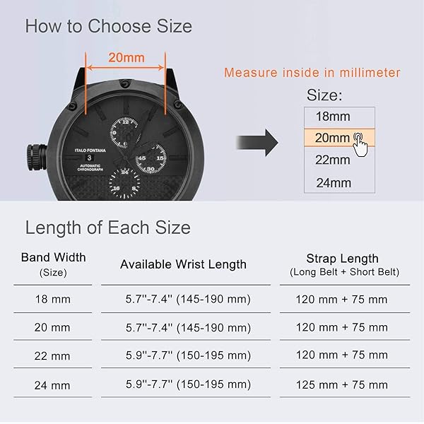 WOCCI WOCCI 18mm Leather Replacement Watch Band for Men Business Style with Silver Buckle in Gold Brown - View 3 of 9