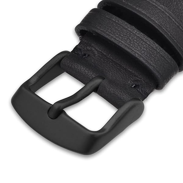 WOCCI WOCCI 20mm Vintage Leather Watch Band Black Buckle Replacement Bands for Stylish Timepieces - View 8 of 9