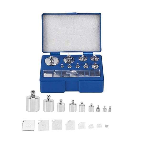 17-Piece Precision Calibration Weight Set: Accurate Weights from 500mg to 100g for Lab & DIY Use