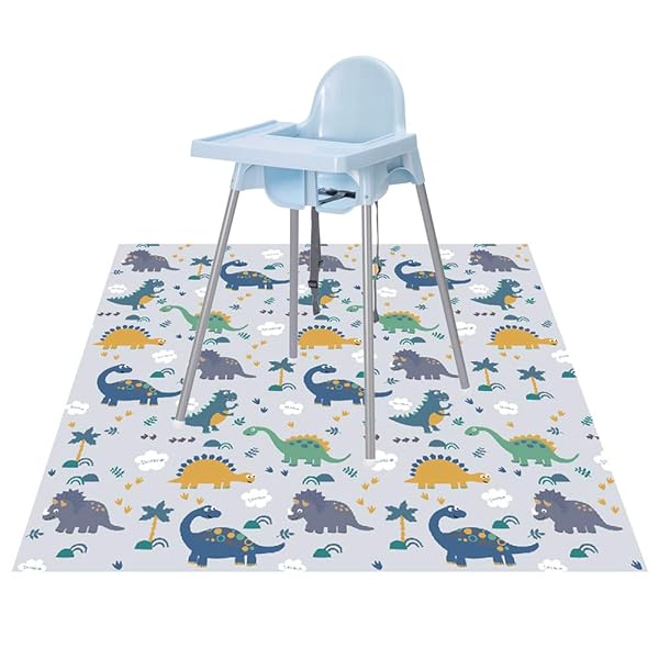 CLCROBD "CLCROBD Splat Floor Mat: 51" Waterproof Anti-Slip High Chair & Craft Mat - Washable, Portable Picnic & Table Cloth"