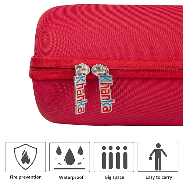 khanka Khanka Hard Travel Case for JBL Charge 4 Portable Waterproof Bluetooth Speaker Red - View 3 of 5