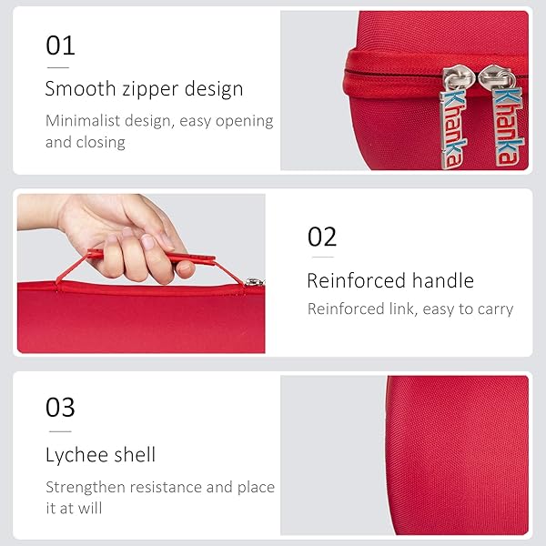 khanka Khanka Hard Travel Case for JBL Charge 4 Portable Waterproof Bluetooth Speaker Red - View 4 of 5