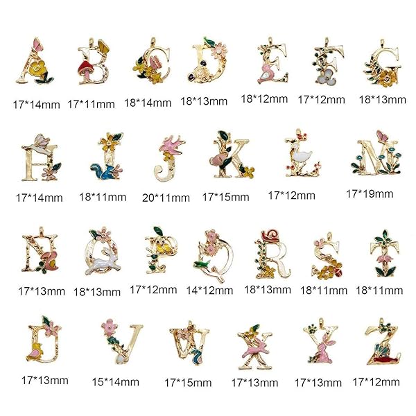 Julie Wang Julie Wang 26 Initial Alphabet Charms - Fairy Tale Pendants for DIY Jewelry, Necklaces & Bracelets | Wedding & Party Decor - View 5 of 10