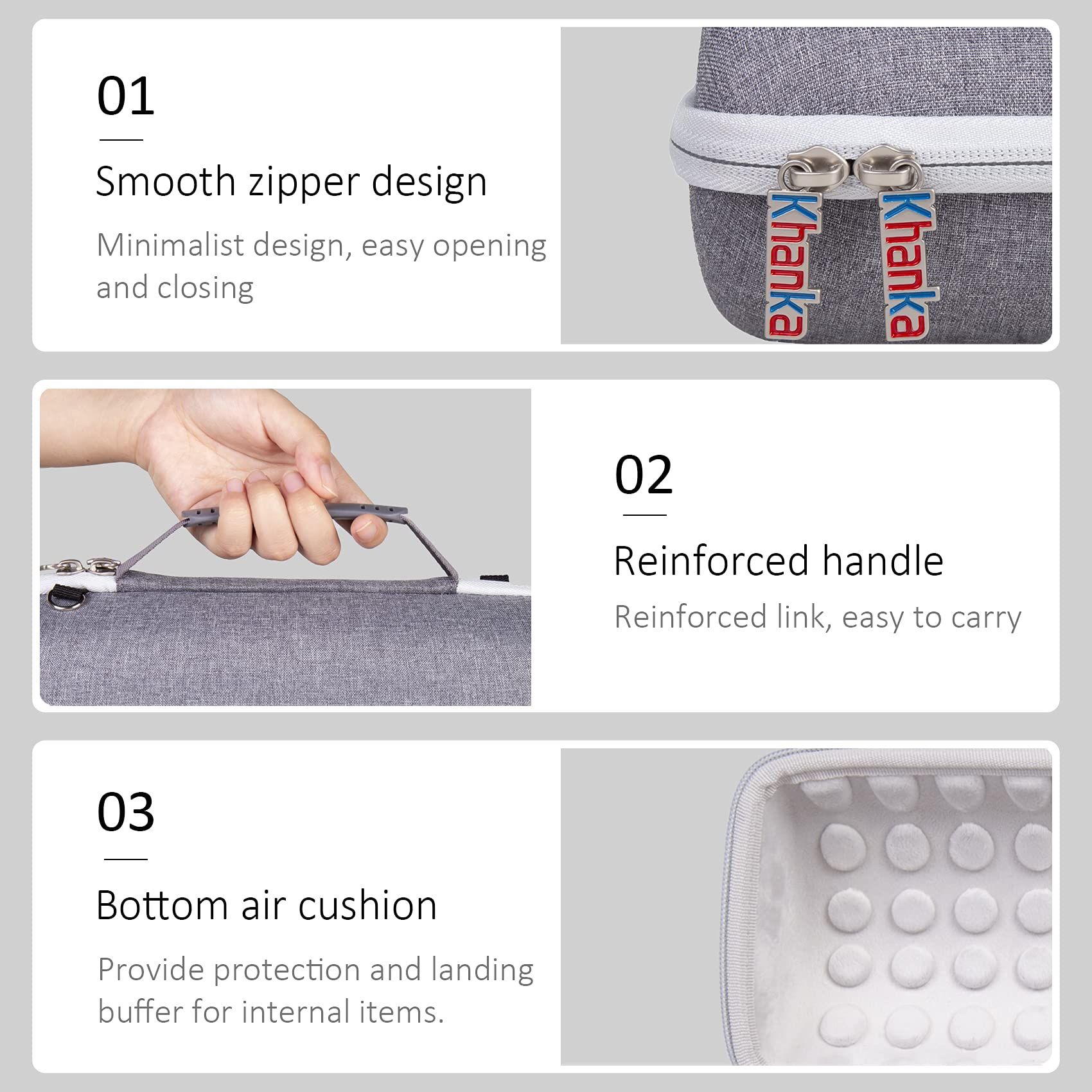 Khanka Hard Travel Case for JBL Charge 4 and Charge 5 Portable Waterproof Bluetooth Speaker Blue - View 5 of 8