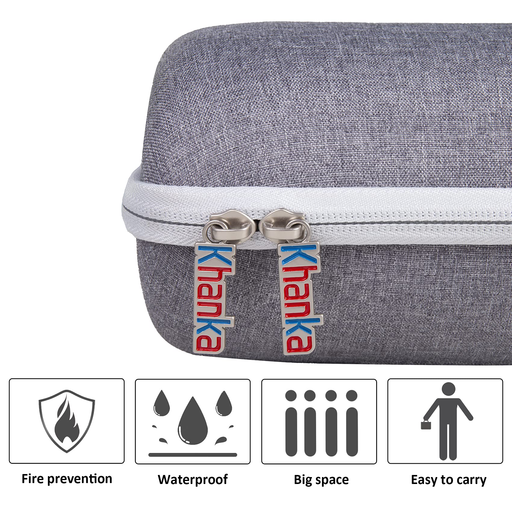 Khanka Hard Travel Case for JBL Charge 4 and Charge 5 Portable Waterproof Bluetooth Speaker Blue - View 6 of 8