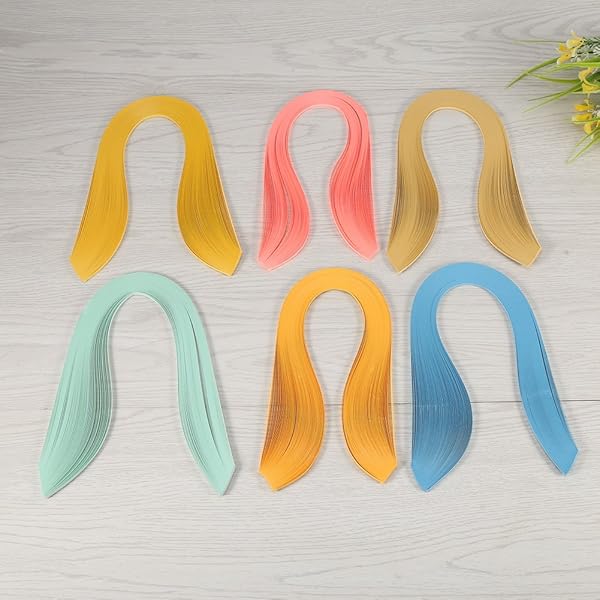 Hilitand 600 Pure Color Quilling Strips - 3x39cm Craft Paper Set for Origami & Quilling Projects - View 4 of 10