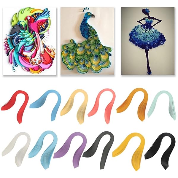 Hilitand 600 Pure Color Quilling Strips - 3x39cm Craft Paper Set for Origami & Quilling Projects - View 8 of 10