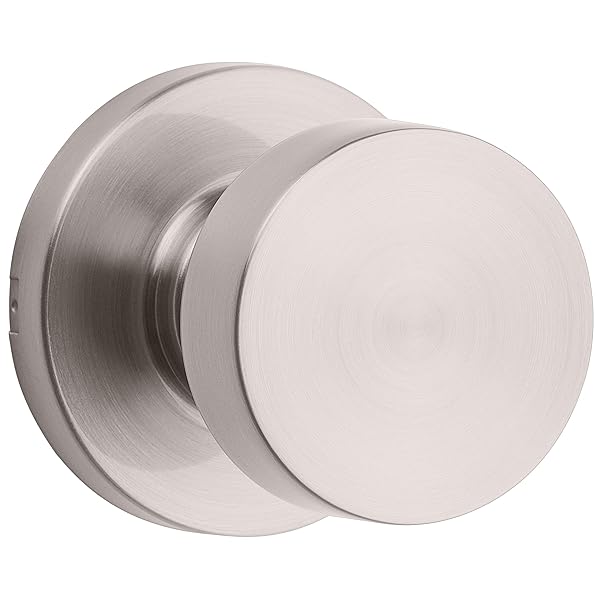 Kwikset Kwikset Pismo Satin Nickel Passage Door Knob - Non-Locking Handle with Microban for Closets & Hallways