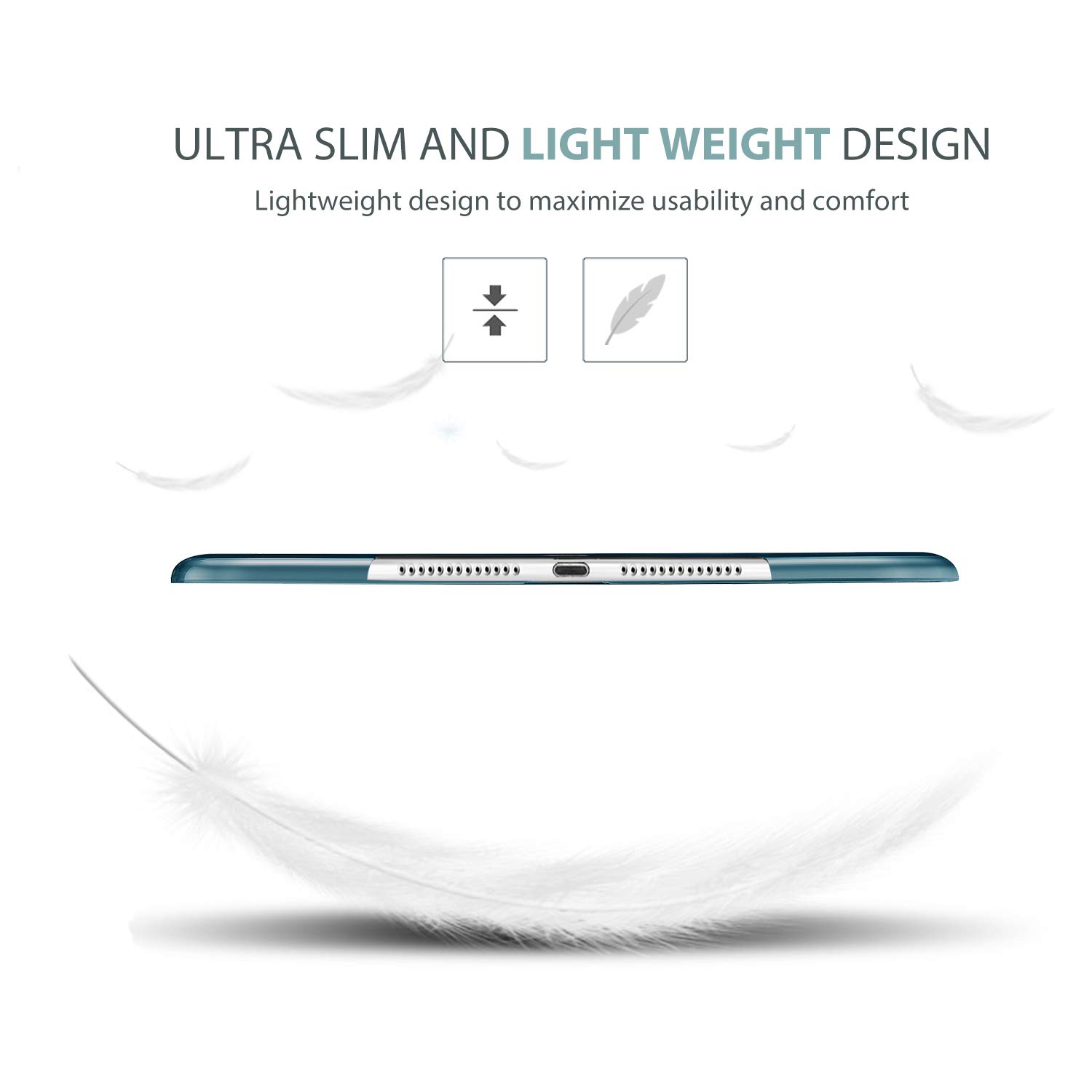 ProCase ProCase Smart Case for iPad Air 1st Generation 9.7 Inch Protective Cover Teal Compatible with 2013 Model A1474 A1475 A1476 - View 5 of 9