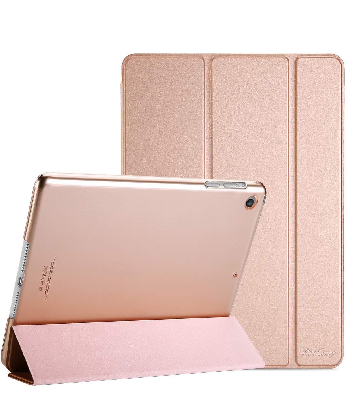 ProCase Smart Case for iPad Air 1st Generation 9.7 Inch Protective Cover Rose Gold Compatible with 2013 Model A1474 A1475 A1476