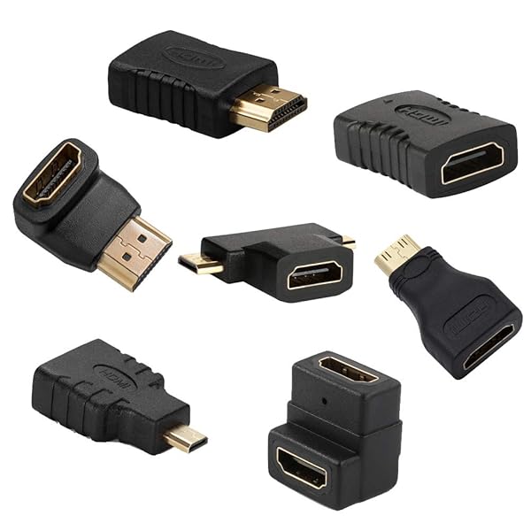 AONTOKY Ultimate AONTOKY HDMI Adapters Kit: 7 Mini to Micro HDMI Male/Female Connectors for Versatile Connectivity - View 2 of 6