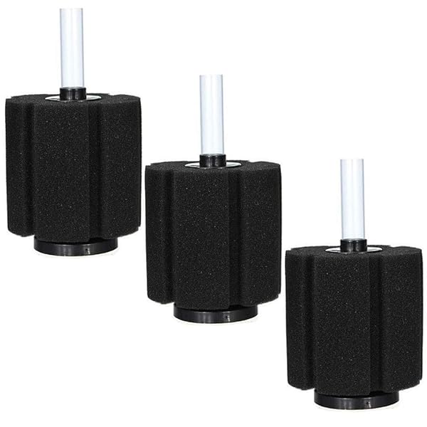 Aquapapa Aquapapa Bio Sponge Filter Air Pump for 10 or 20 Gallon Fish Tank Large 3-Pack Ideal for Breeding Fry Betta and Shrimp
