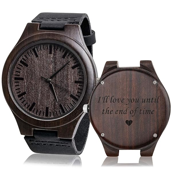 KOSTING KOSTING Personalized Wood Wrist Watch for Men Unique Gift Ideas for Husband Best Gifts for Him