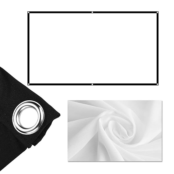 Zerone 84-Inch HD Projector Screen - Portable 16:9 Foldable Movie Screen for Home, Office & Classroom - View 3 of 10