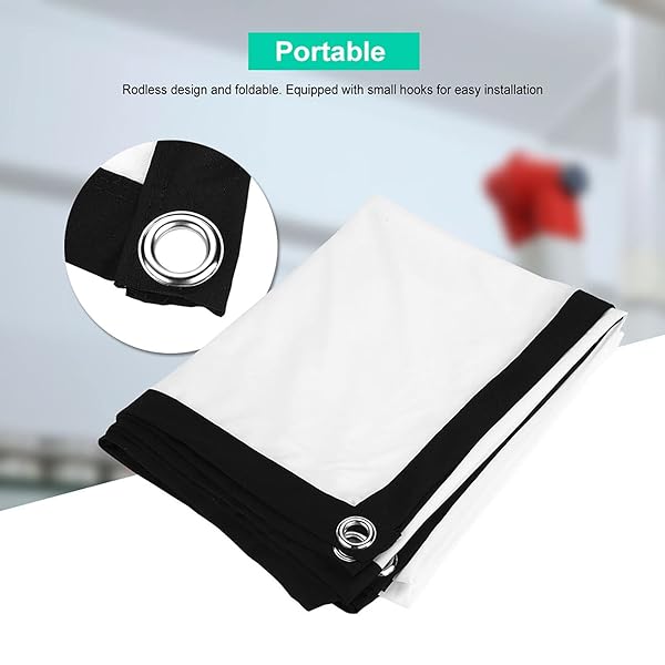 Zerone 84-Inch HD Projector Screen - Portable 16:9 Foldable Movie Screen for Home, Office & Classroom - View 4 of 10