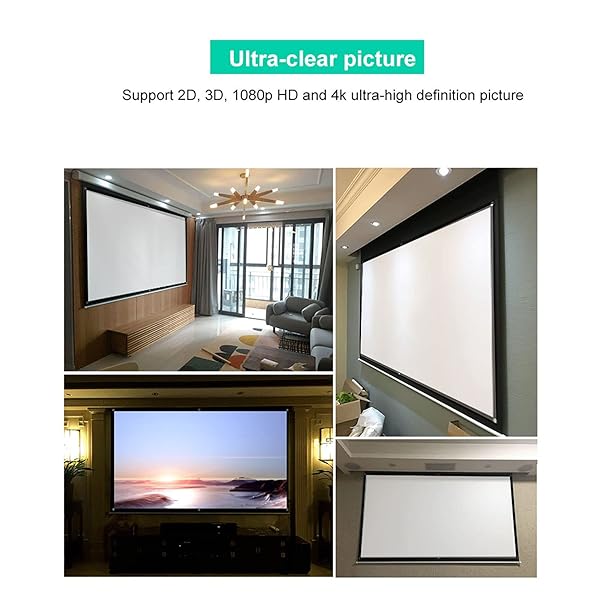 Zerone 84-Inch HD Projector Screen - Portable 16:9 Foldable Movie Screen for Home, Office & Classroom - View 5 of 10