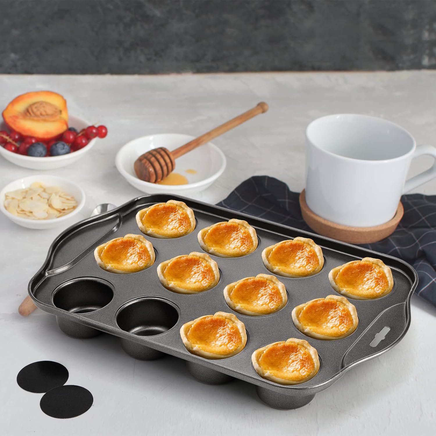 Tosnail Tosnail 2 Pack Mini Cheesecake Pan 12 Cavity Removable Bottom for Perfect Desserts - View 5 of 8