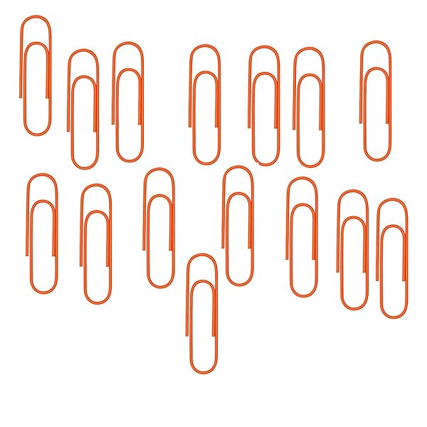 OLIREXD 50 Pack 4 Inch Jumbo Paper Clips Assorted Colors Vinyl Coated Office Supplies Cute Paper Needle Multicolored Bookmark Orange