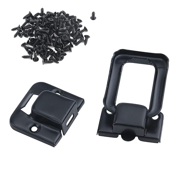 Antrader Antrader 24pcs Mini Hasp Clasp Latch Lock for Toolbox Gift Box Suitcase 1.5 x 1 x 0.35 with Screws Black - View 3 of 3