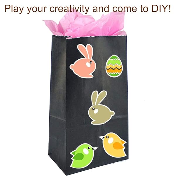 KEYYOOMY KEYYOOMY 100 CT Small Black Paper Bags Ideal for Parties Goodie Bags and Lunch Bags 3.1 X 5.1 X 9.4 Inches - View 6 of 10