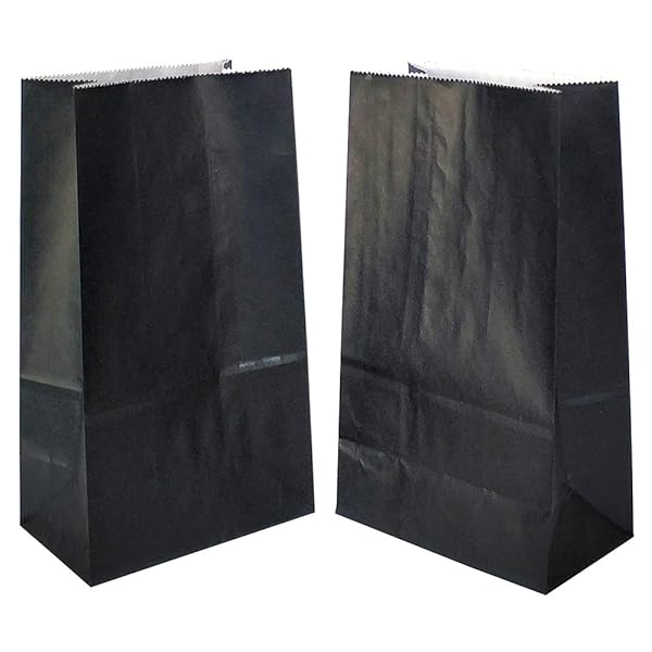 KEYYOOMY KEYYOOMY 100 CT Small Black Paper Bags Ideal for Parties Goodie Bags and Lunch Bags 3.1 X 5.1 X 9.4 Inches - View 9 of 10