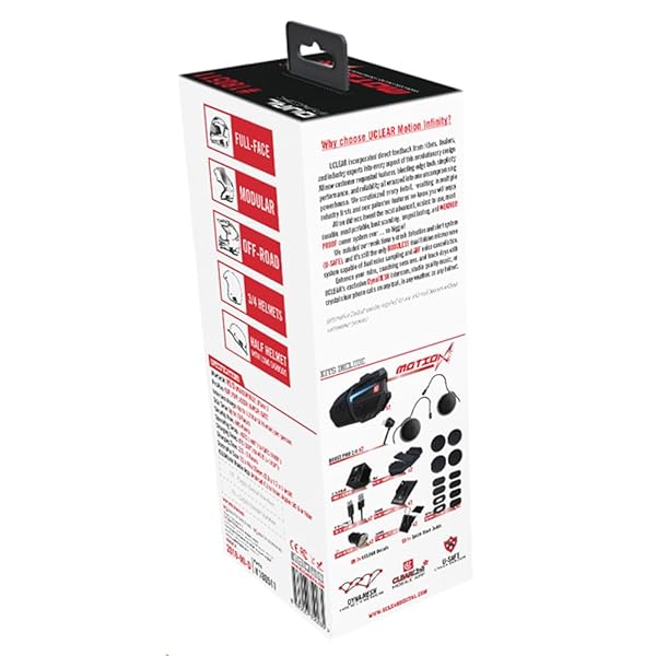 UCLEAR Digital UCLEAR Digital Motion Infinity Bluetooth Helmet Communication System - Dual Kit for Riders - View 3 of 9