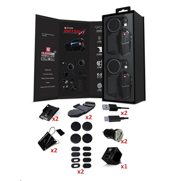 UCLEAR Digital UCLEAR Digital Motion Infinity Bluetooth Helmet Communication System - Dual Kit for Riders - View 4 of 9