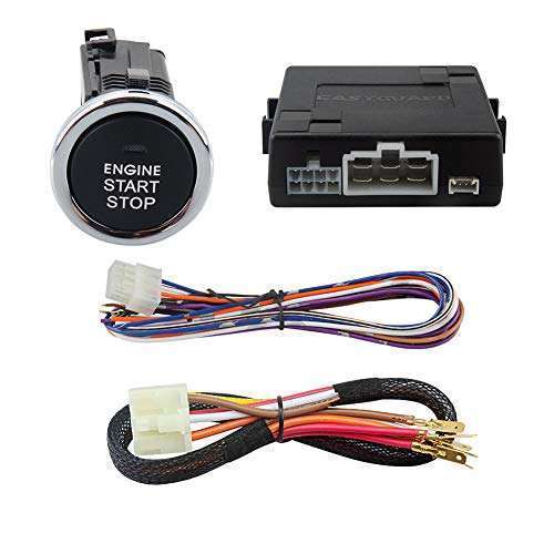 EASYGUARD ES002-P5 Push Start Button kit &amp; keyless go Compatible with Factory or aftermarket car Alarm or keyless Entry System DC12V