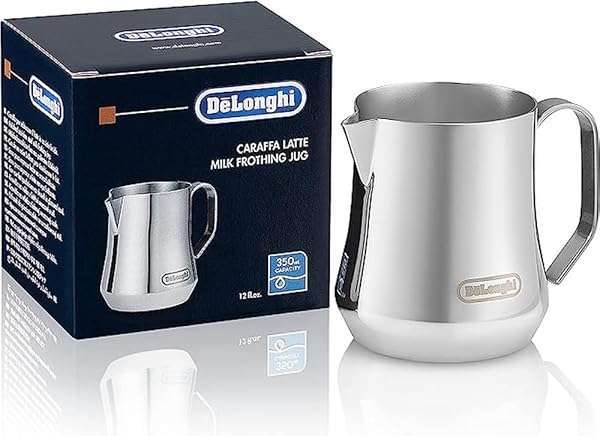 De'Longhi De'Longhi DLSC060 Milk Frothing Jug 12 oz - Premium Stainless Steel for Perfect Froth