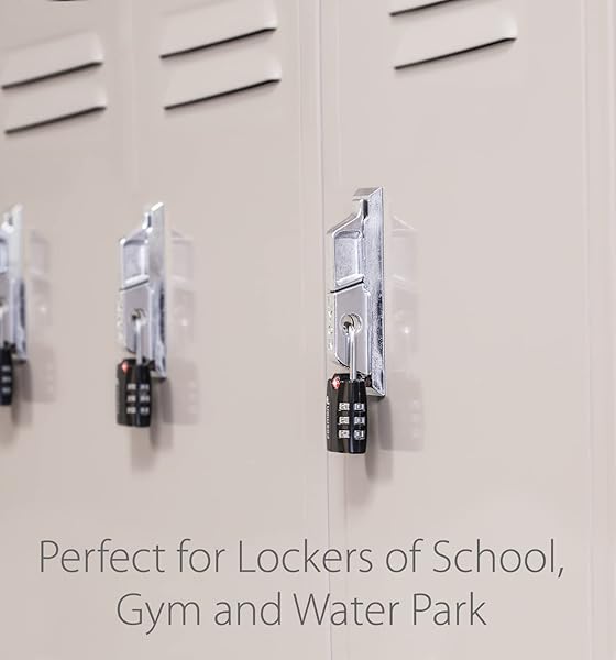 Fosmon TSA Accepted Luggage Locks 4 Pack with Open Alert Indicator and 3 Digit Combination for Travel Bags Suitcases Lockers and Bikes - View 8 of 9