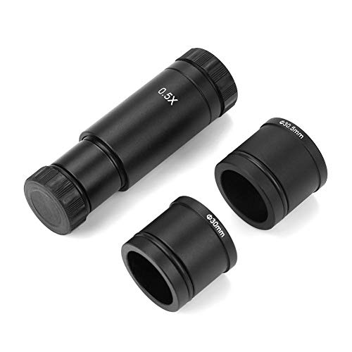 Walfront Microscope Adapter 0.5x C-Mount Lens Set 23.2mm 30mm 30.5mm Ports for CCD Camera and Digital Eyepiece - View 2 of 10