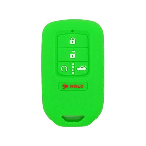 SEGADEN Light Green Silicone Key Fob Cover for Honda 4+1 Button Remote - Durable Protector Case