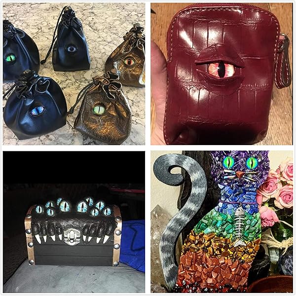 Julie Wang Julie Wang 180PCS Assorted Dragon Eyes Flatback Glass Cabochons for DIY Doll Making Craft Jewelry Toys in Various Sizes - View 3 of 7