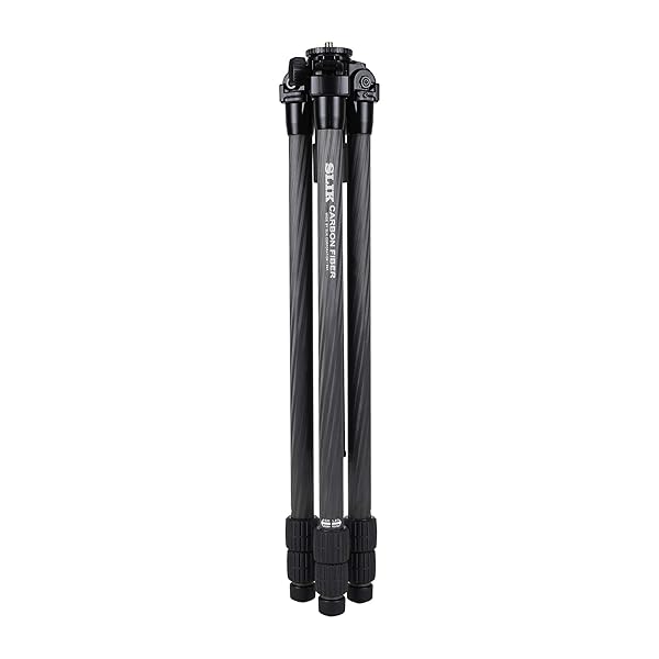 SLIK SLIK Pro CF-733 3-Section 65.5" Carbon Fiber Tripod Black (615-924) - View 3 of 10