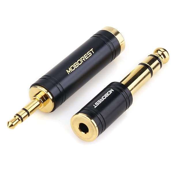 MOBOREST MOBOREST 3.5mm to 6.35mm Stereo Adapter - Pure Copper 2-Pack for Headphones & Amps - View 4 of 10