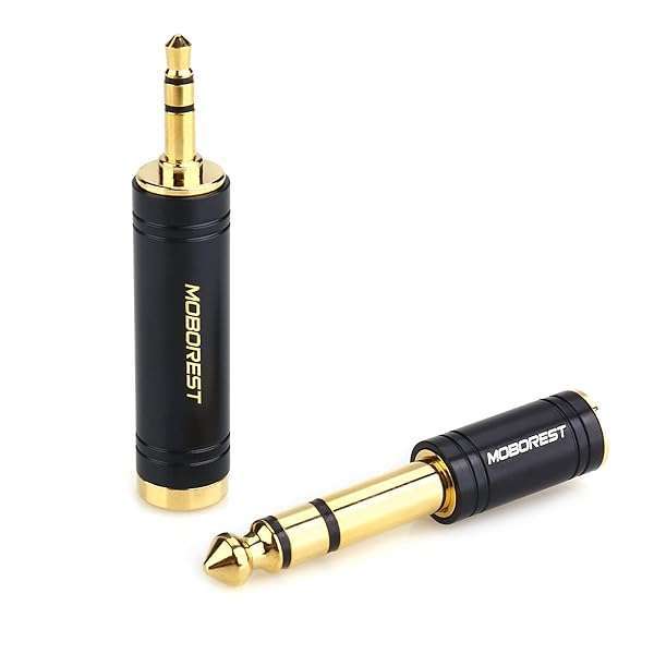 MOBOREST MOBOREST 3.5mm to 6.35mm Stereo Adapter - Pure Copper 2-Pack for Headphones & Amps - View 5 of 10