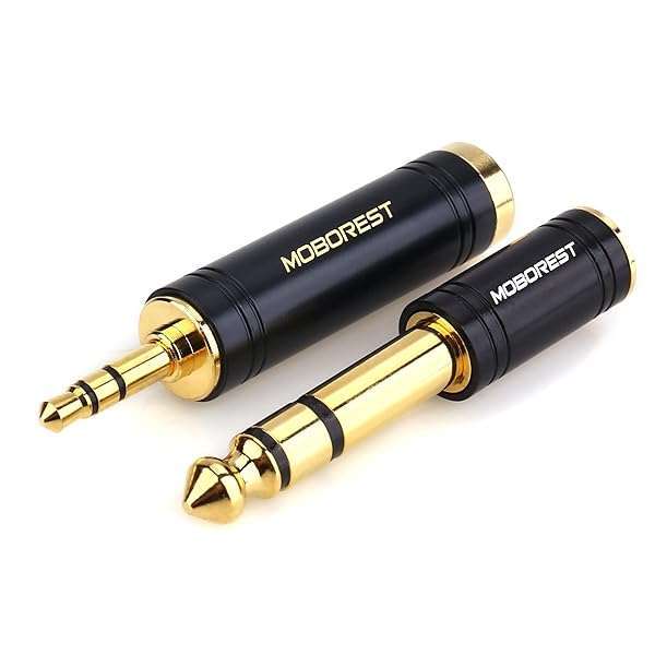 MOBOREST MOBOREST 3.5mm to 6.35mm Stereo Adapter - Pure Copper 2-Pack for Headphones & Amps - View 6 of 10