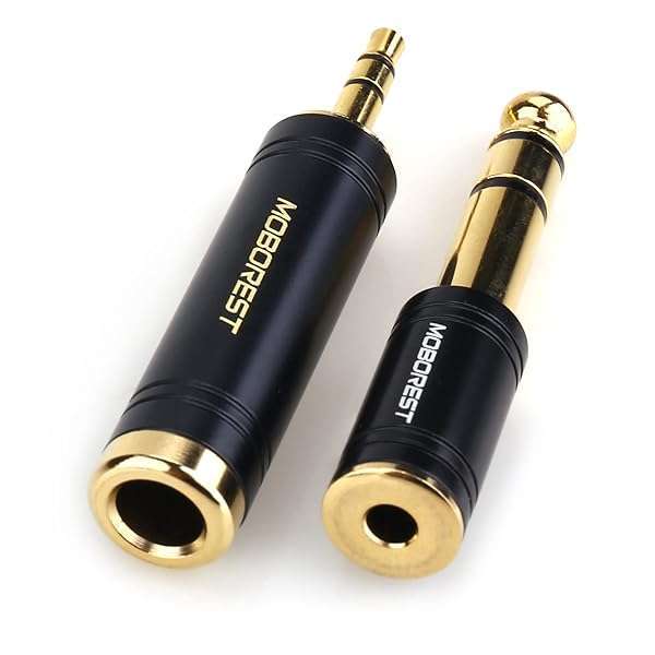 MOBOREST MOBOREST 3.5mm to 6.35mm Stereo Adapter - Pure Copper 2-Pack for Headphones & Amps - View 8 of 10