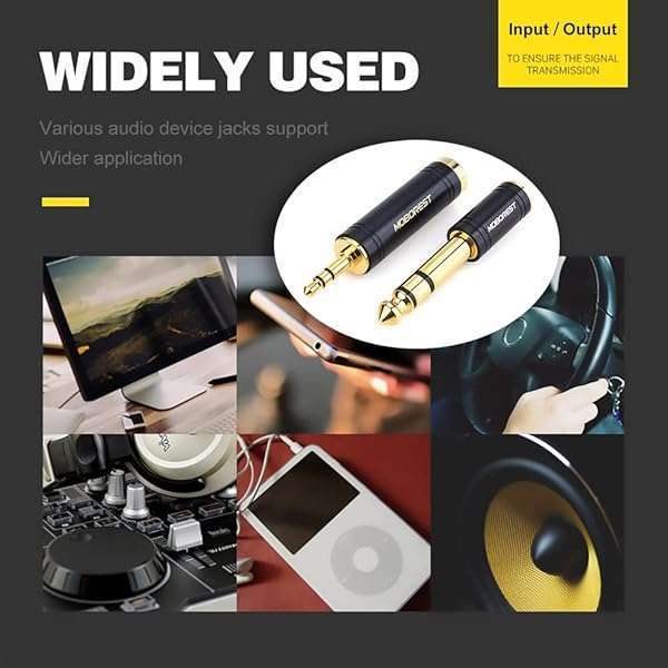 MOBOREST MOBOREST 3.5mm to 6.35mm Stereo Adapter - Pure Copper 2-Pack for Headphones & Amps - View 10 of 10