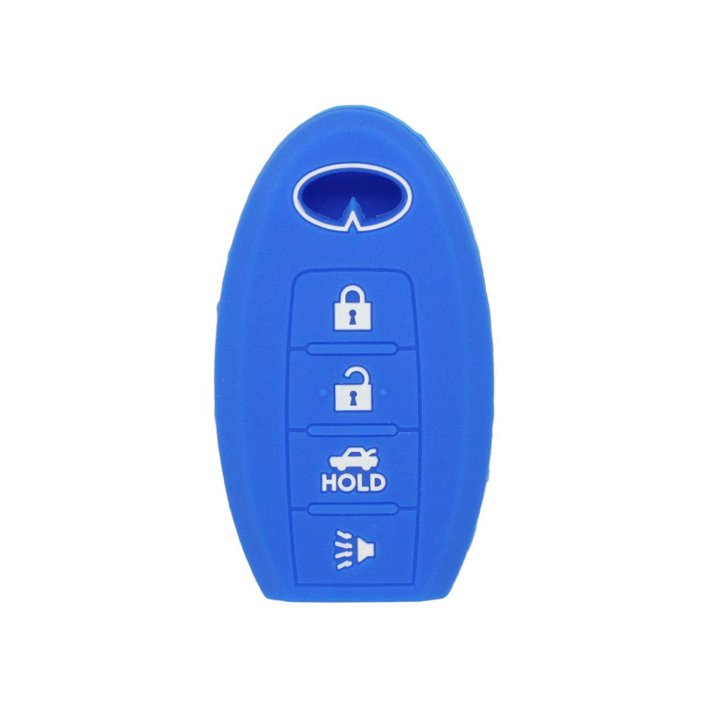 SEGADEN SEGADEN Silicone Cover Protector Case for INFINITI 4 Button Smart Remote Key Fob CV4508 Deep Purple Skin Jacket - View 4 of 5