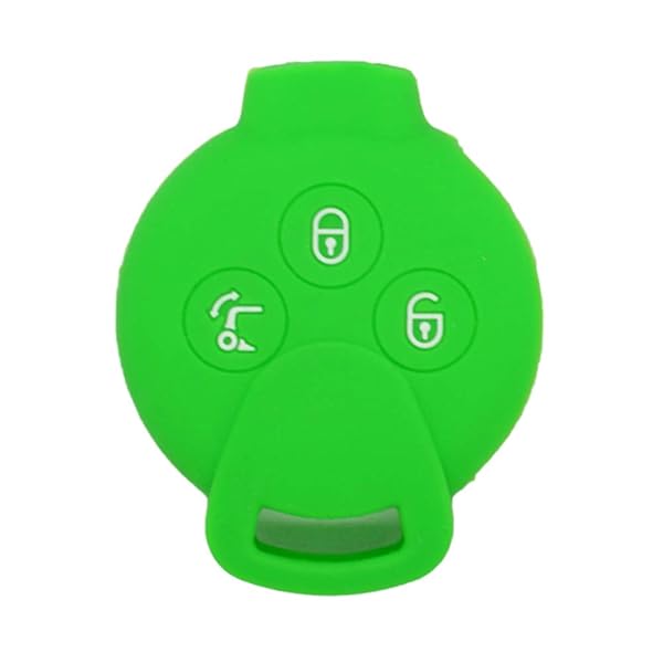 SEGADEN SEGADEN Light Green Silicone Key Fob Case for Mercedes Benz Smart Fortwo - 3 Button Remote Protector