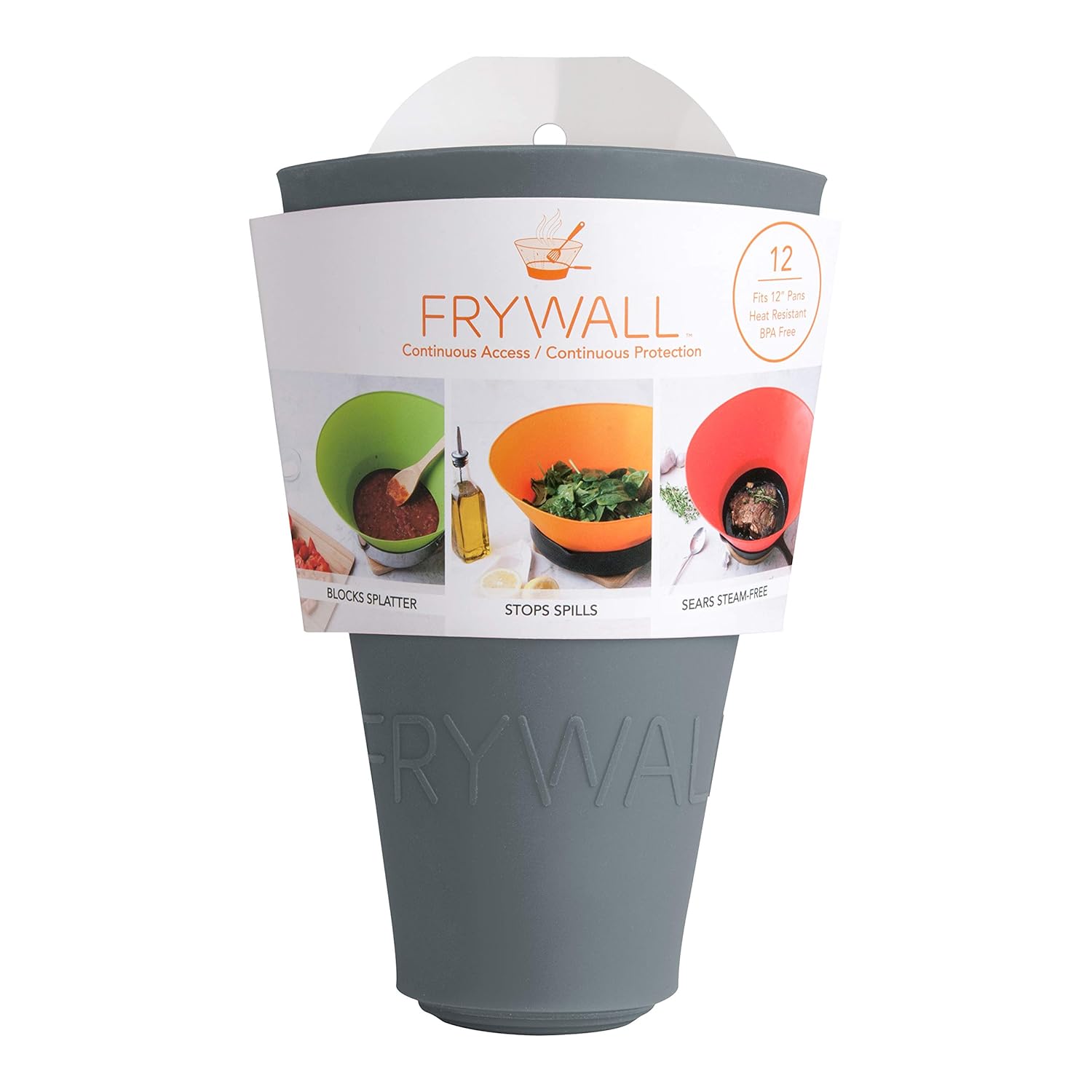 Frywall Frywall 12 Large Charcoal Splatter Guard for Mess-Free Cooking as Seen on Shark Tank - View 2 of 4