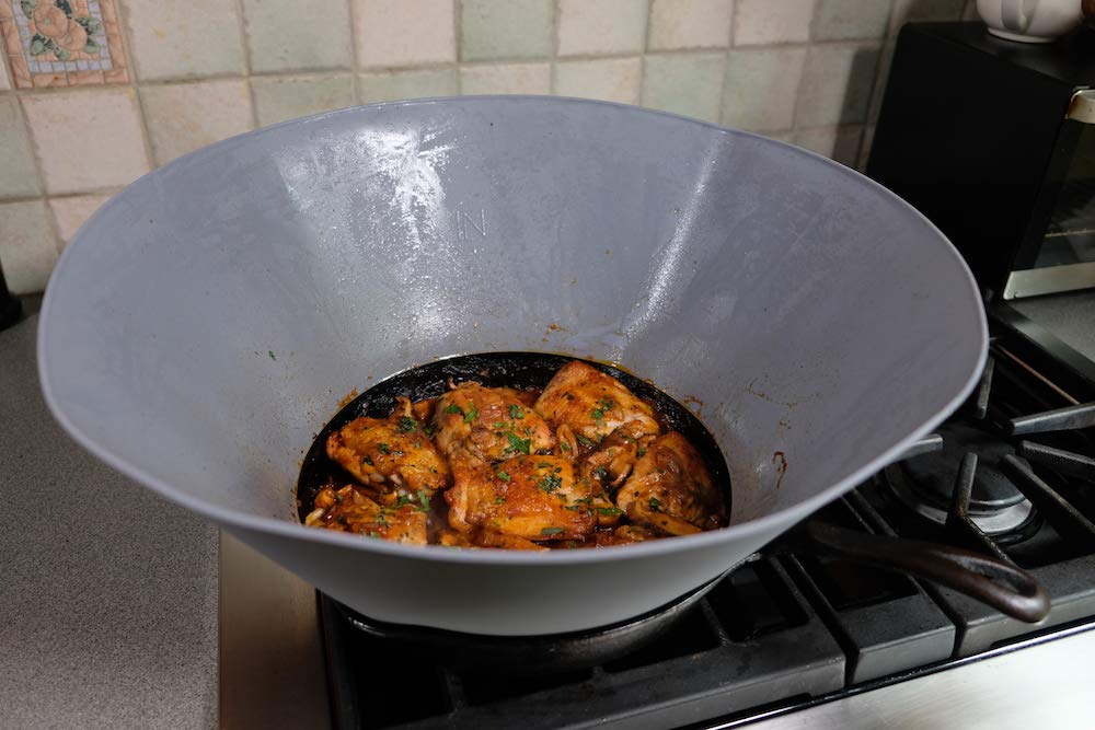 Frywall Frywall 12 Large Charcoal Splatter Guard for Mess-Free Cooking as Seen on Shark Tank - View 3 of 4