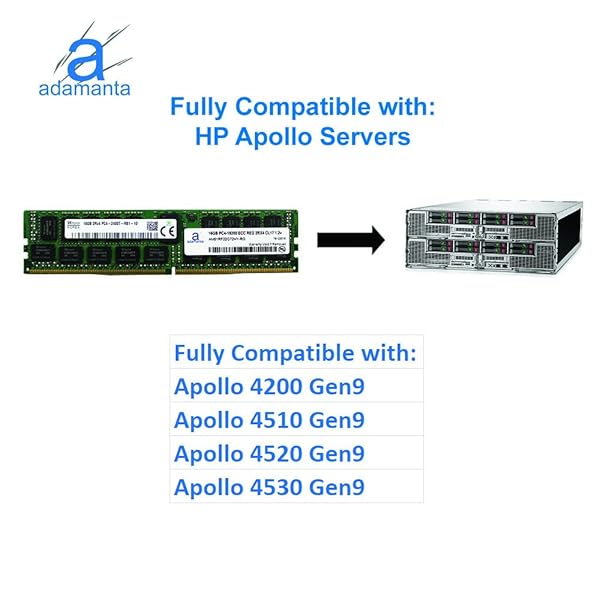 Adamanta Adamanta 16GB DDR4 2400MHz Server Memory Upgrade for Dell Poweredge HP Apollo Proliant Servers ECC Registered Chip 2Rx4 CL17 1.2v RAM - View 3 of 6
